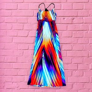 Abstract Pattern Maxi Dress
